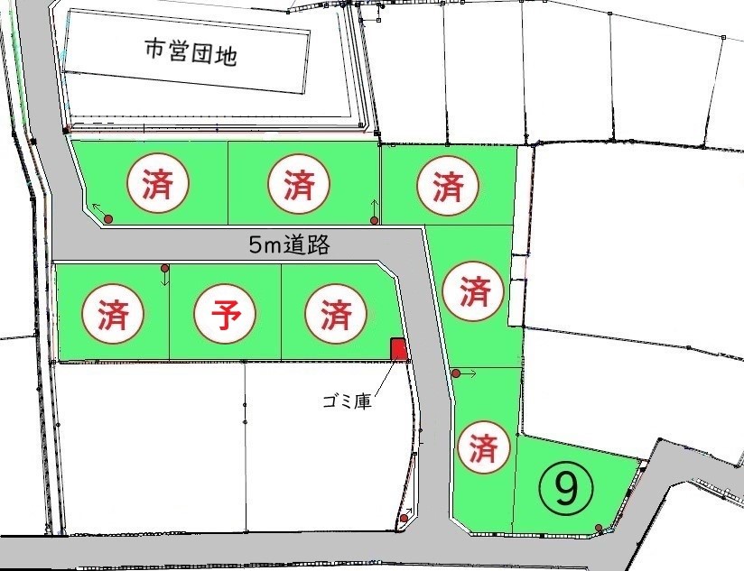 篠ノ井布施五明　9区画分譲地　建築条件なし